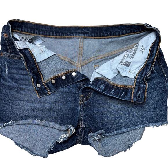 Levi’s 501 High Rise Cutoff Denim Shorts W32 - Picture 2 of 5
